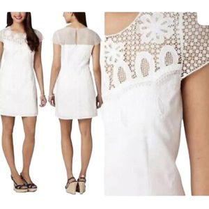 Lilly Pulitzer Brielle Sheath Dress Loop De Loo Embroidery Mini/Knee White 4